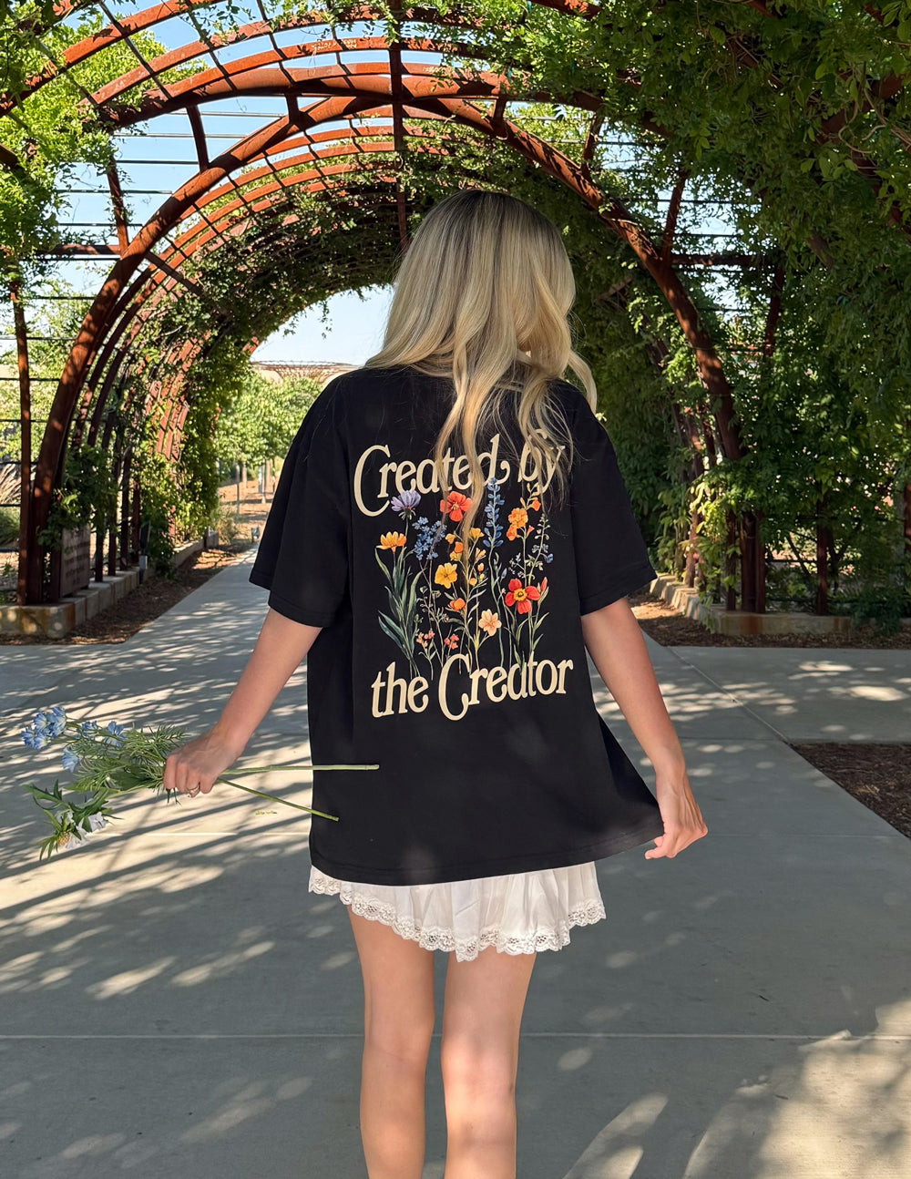 Christian Graphic Tee – Created by the Creator Faith T-Shirt