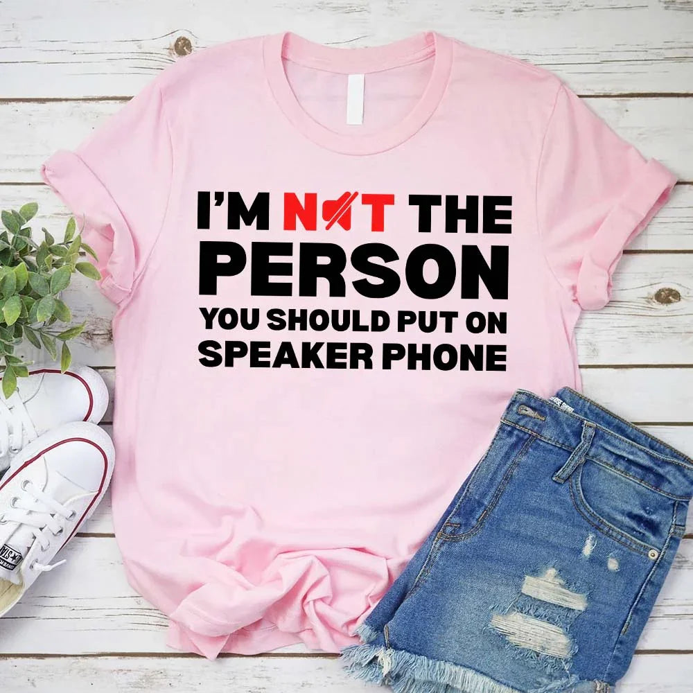 Speaker Phone Funny Graphic Tee | Unisex Humor T-Shirt | Funny Gift