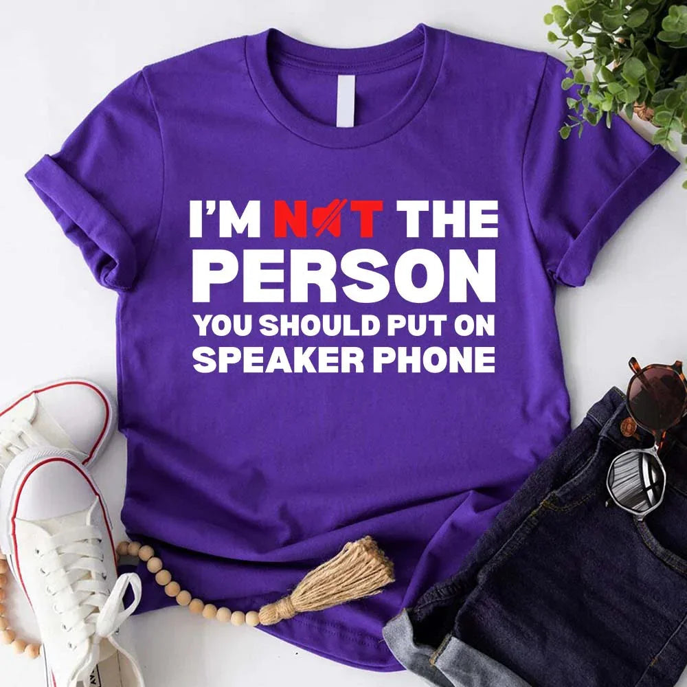 Speaker Phone Funny Graphic Tee | Unisex Humor T-Shirt | Funny Gift