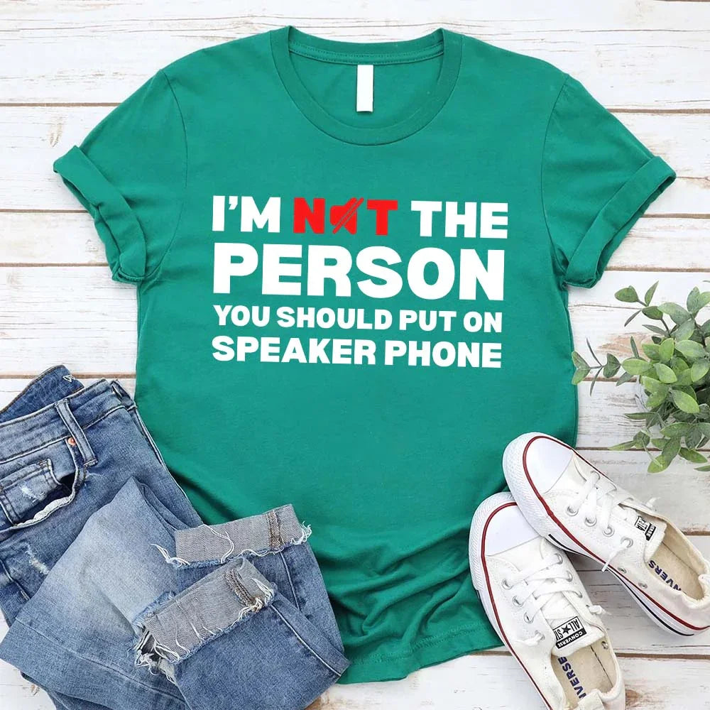 Speaker Phone Funny Graphic Tee | Unisex Humor T-Shirt | Funny Gift