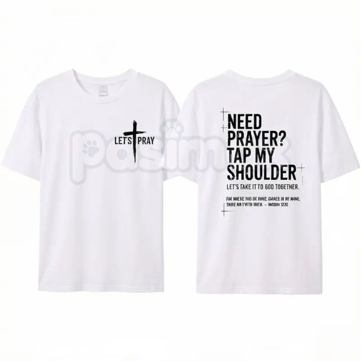 Need Prayer? Tap My Shoulder Tee | Christian Graphic T-Shirt