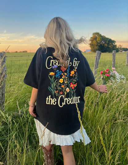 Christian Graphic Tee – Created by the Creator Faith T-Shirt