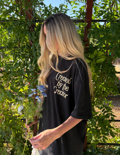 Christian Graphic Tee – Created by the Creator Faith T-Shirt