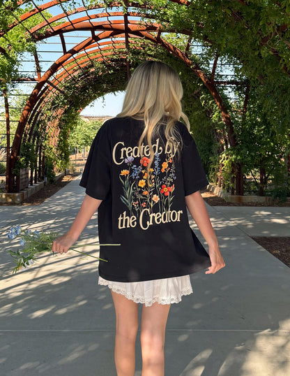 Christian Graphic Tee – Created by the Creator Faith T-Shirt