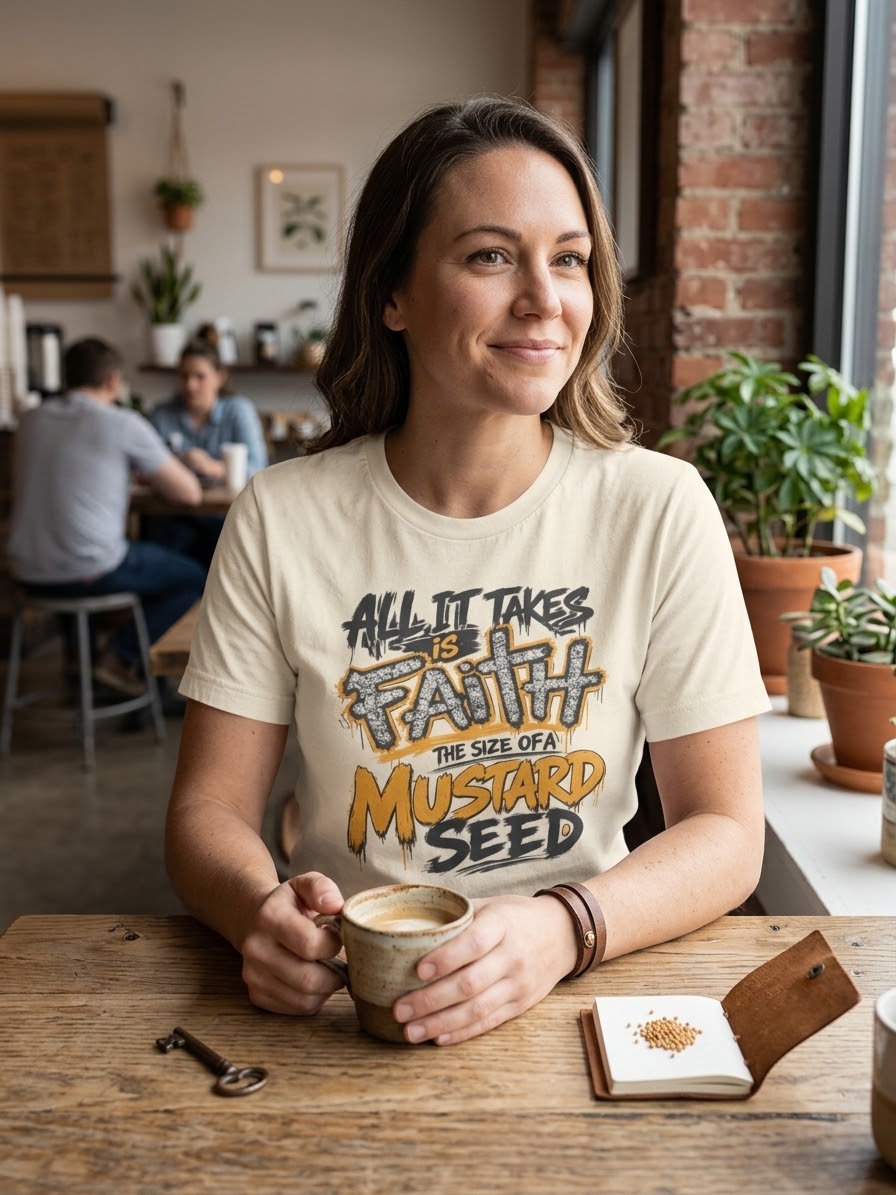 Mustard Seed Faith Tee – Matthew 17:20 Christian T-Shirt | Faith-Based Streetwear