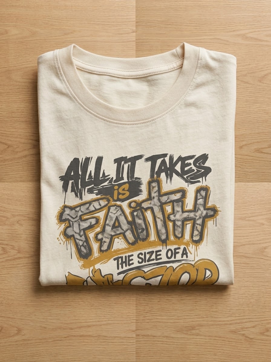 Mustard Seed Faith Tee – Matthew 17:20 Christian T-Shirt | Faith-Based Streetwear