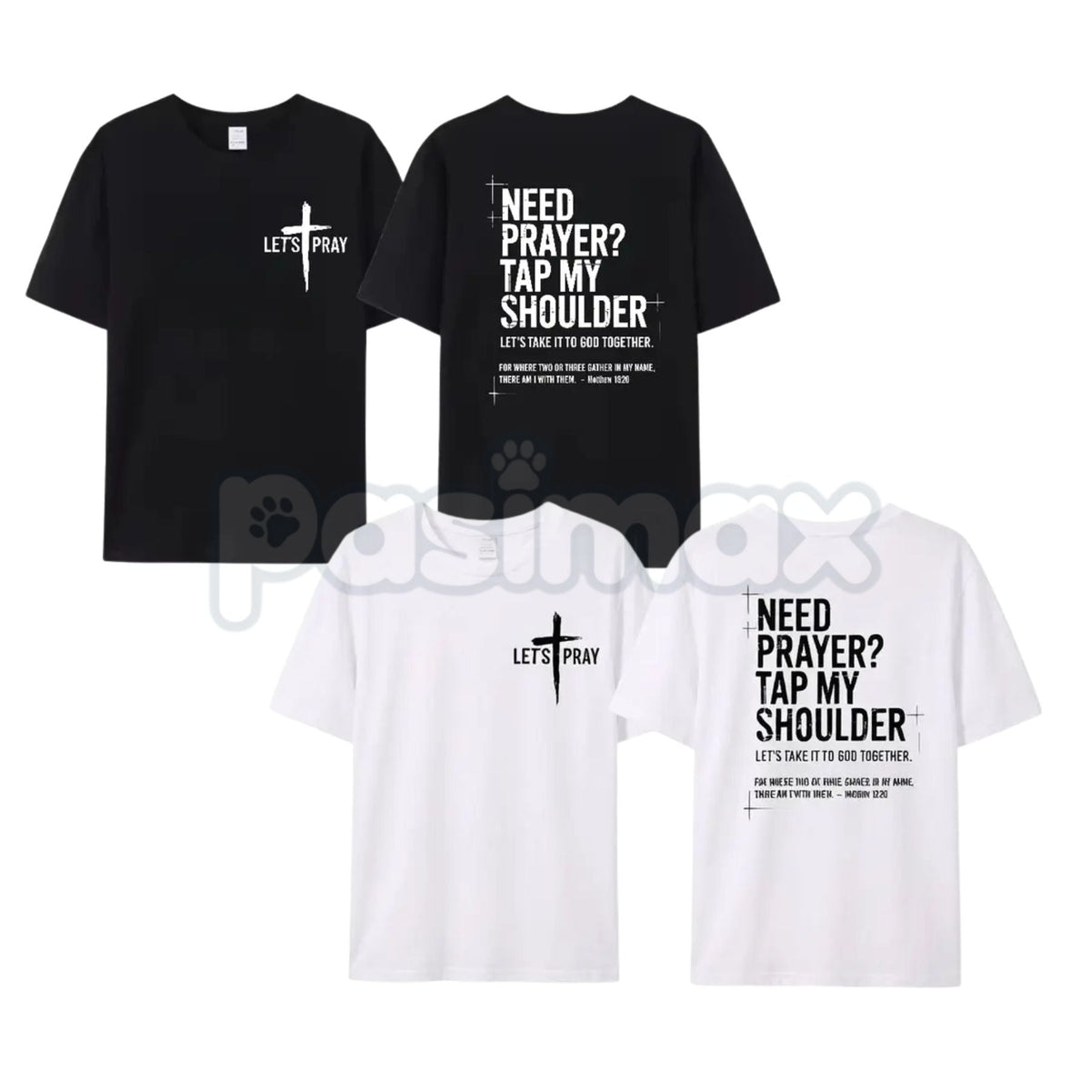 Need Prayer? Tap My Shoulder Tee | Christian Graphic T-Shirt