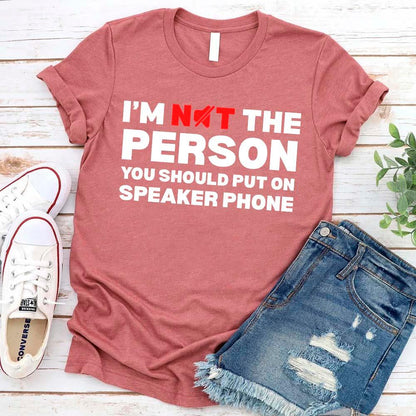 Speaker Phone Funny Graphic Tee | Unisex Humor T-Shirt | Funny Gift