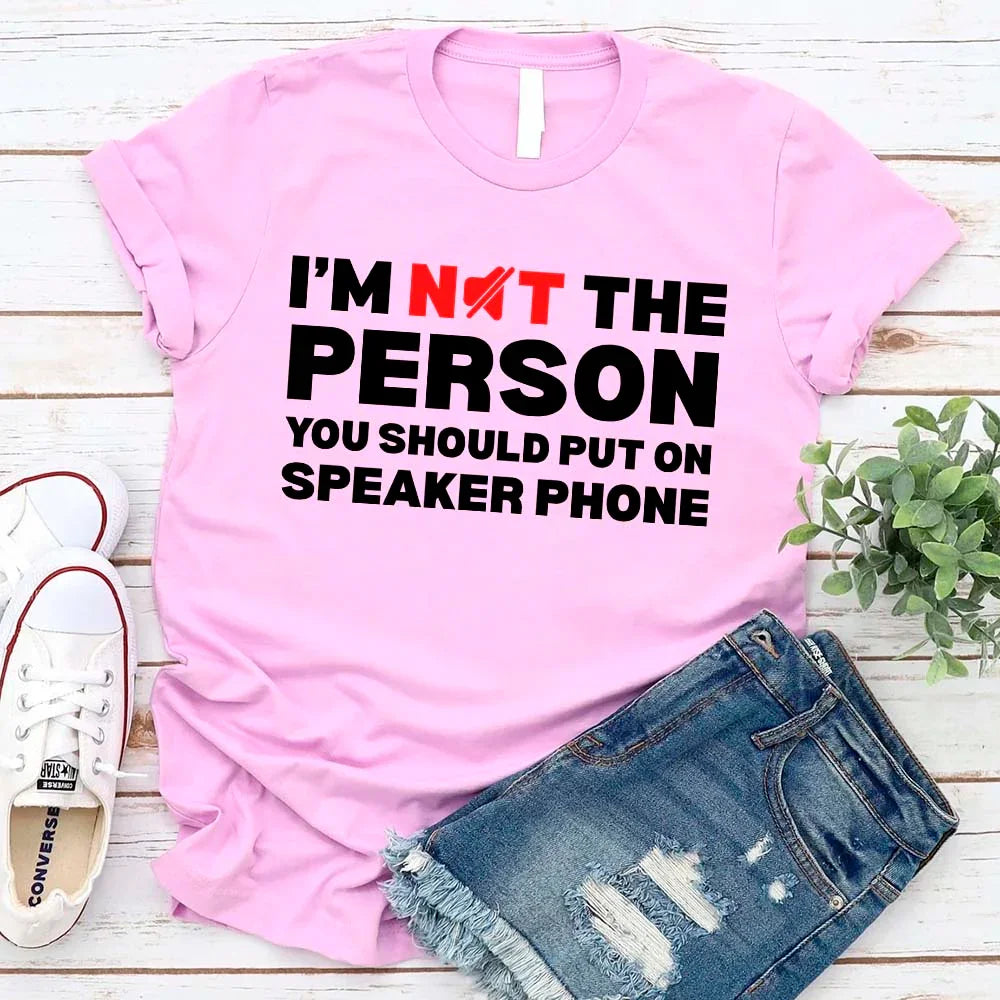 Speaker Phone Funny Graphic Tee | Unisex Humor T-Shirt | Funny Gift