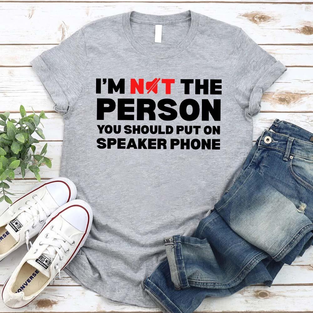 Speaker Phone Funny Graphic Tee | Unisex Humor T-Shirt | Funny Gift