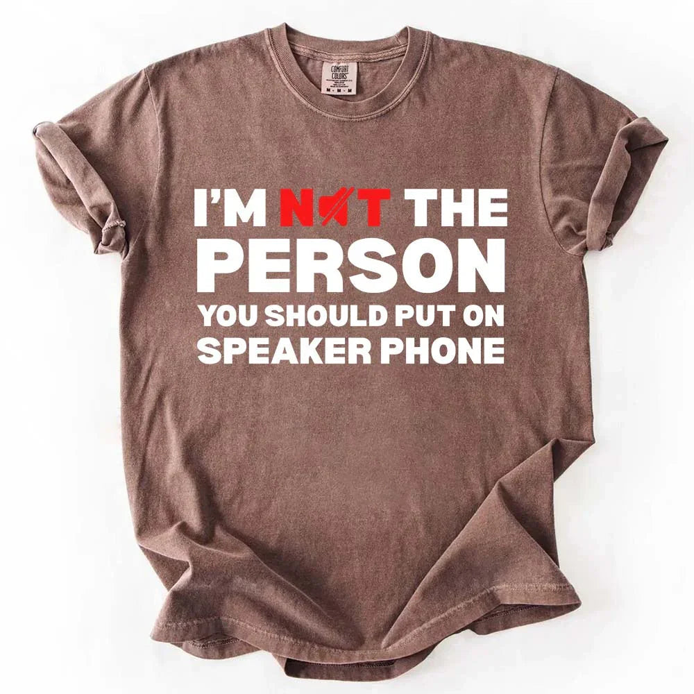 Speaker Phone Funny Graphic Tee | Unisex Humor T-Shirt | Funny Gift