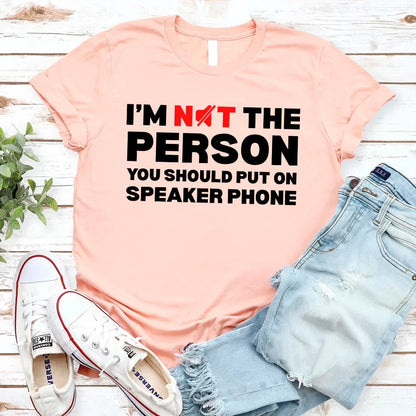 Speaker Phone Funny Graphic Tee | Unisex Humor T-Shirt | Funny Gift