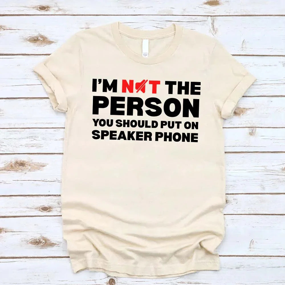 Speaker Phone Funny Graphic Tee | Unisex Humor T-Shirt | Funny Gift