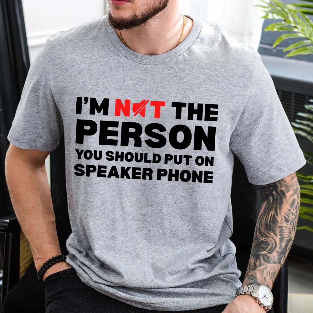 Speaker Phone Funny Graphic Tee | Unisex Humor T-Shirt | Funny Gift